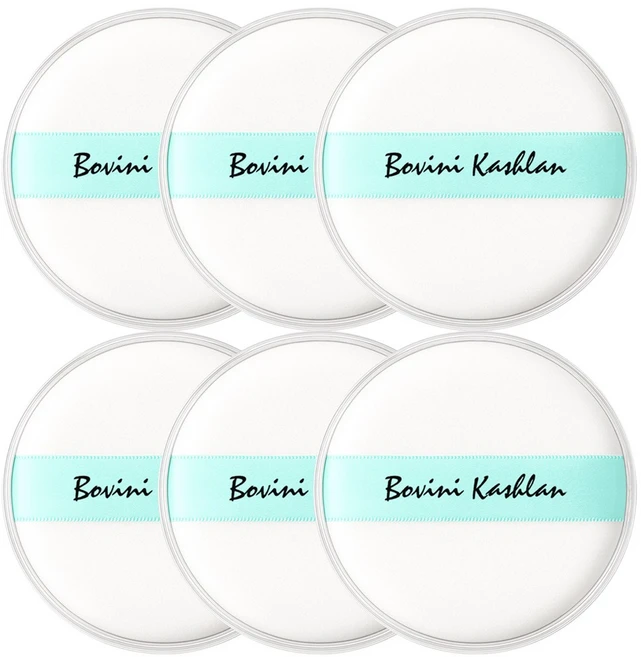 보비니 도톰한 극세사 분첩 파우더 퍼프, 6개 - 쿠팡