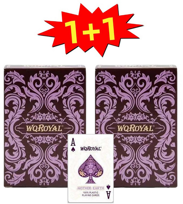 1+1 포커카드 가족 술자리 보드게임 PVC, 퍼플