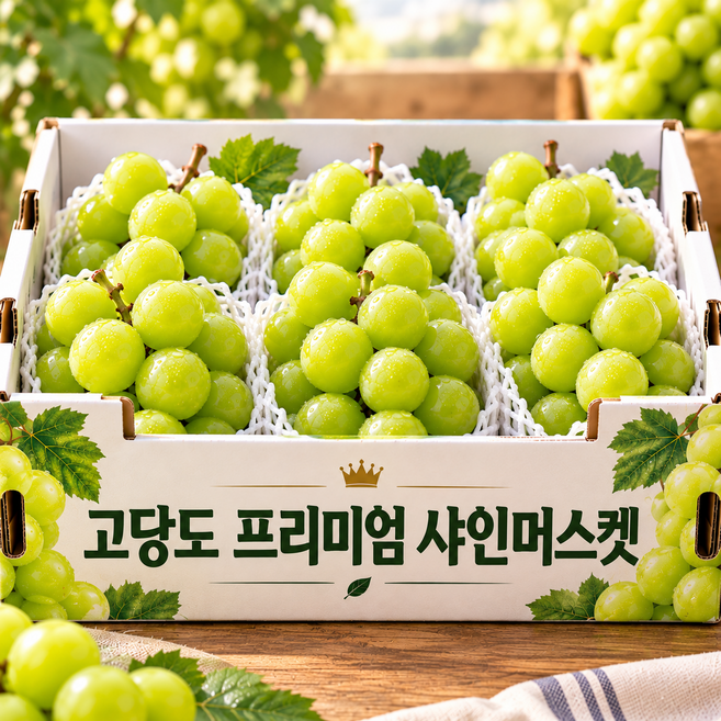 고당도 백화점납품용 특품 샤인머스켓 망고포도, 1박스, 4kg (6~8수)