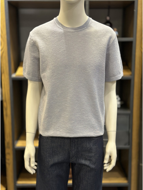 지오지아 25SS 시그니처 슬럽 반팔 니트 ABF3ER1102 라이트그레이LGR(4컬러)