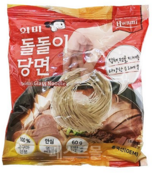 화미 돌돌이 당면, 5개, 60g