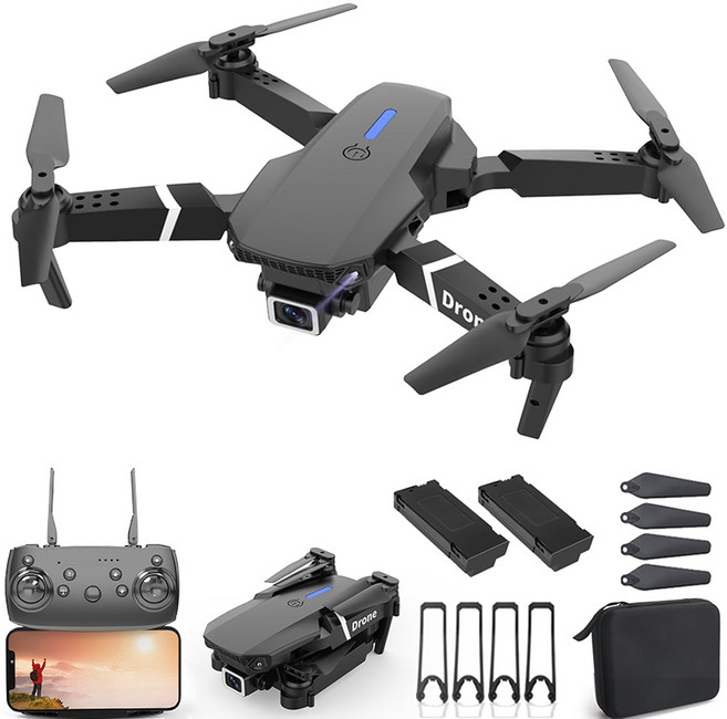 프리라이프 미니 입문용 드론 촬영 카메라 무인기, WRJ88 A 블랙, 1박스