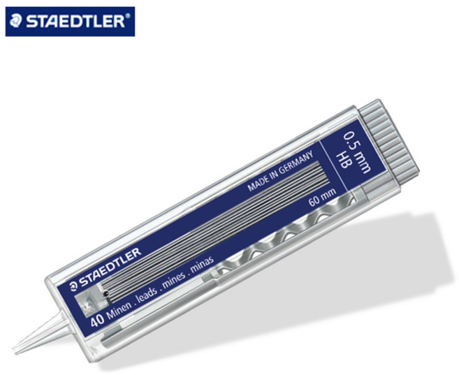 STAEDTLER 스테들러 마스 마이크로 카본 255 샤프심, 0.7-HB, 0.7-HB