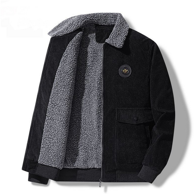 TIMEPURE 남성코트 기모 심플한 아우터 워크웨어 라펠 코듀로이 남자스웨이드자켓 가을겨울 캐주얼