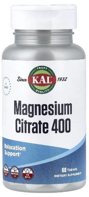 칼 마그네슘 시트레이트 Magnesium Citrate 400 타블렛 60정, 1개 - 쿠팡