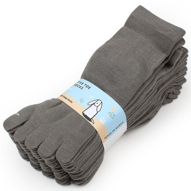 [10켤레 세트] 국산 품질 좋은 남자 발가락 양말 남성 중목/장목