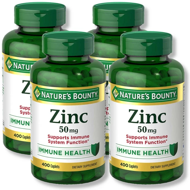 네이처스바운티 아연 징크 Zinc 50mg 400 정 ( Natures Bounty Zinc 50mg 400 tablets), 400정, 4개 - 쿠팡