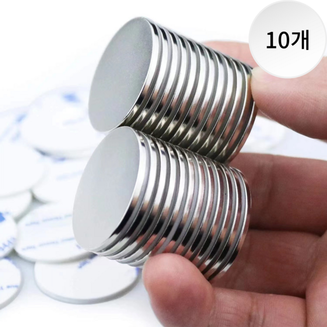 쇼픽스 초강력 네오디움 원형 자석 30mm x 3mm, 10개
