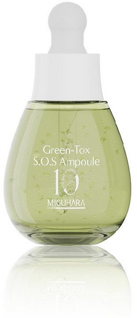 青禾集 MIGUHARA 純素綠茶排毒安瓶 - 提亮膚色 鎮靜保濕 韓國進口, 1個, 35g