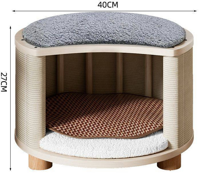 猫咪睡袋冬季保暖防寒猫窝封闭式安全感大号被窝睡眠隧道猫床拖鞋, 1개, 업그레이드 사계절 그레이 양털