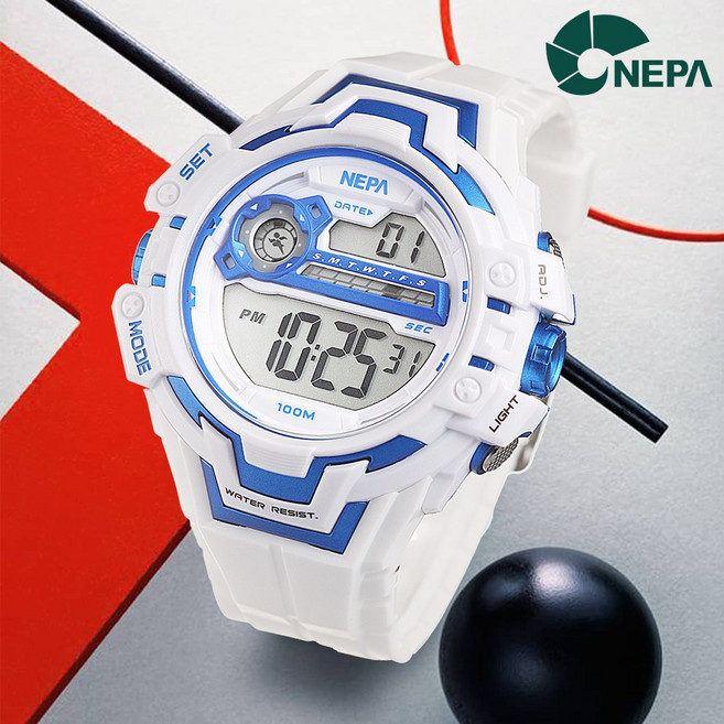네파 스포츠 전자시계 군대 학생 디지털 방수 군인 손목시계