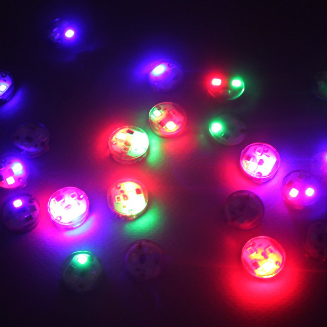 LED 터치램프 터치라이트 미니 진동 램프 발광 볼 컬러 불빛 발광칩 납작(혼합) 10개 ID, 혼합색상