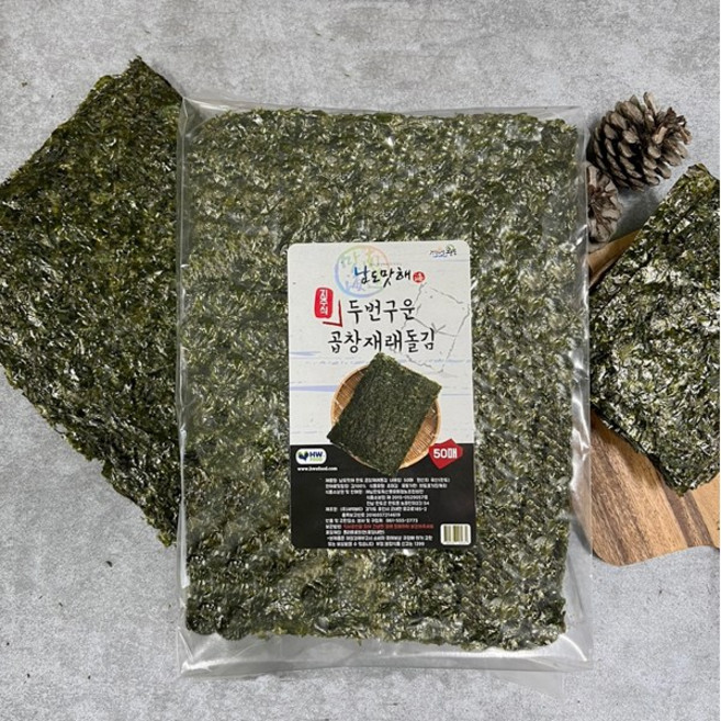 남도맛해 두번구운 곱창재래돌김 50p, 1개, 35g