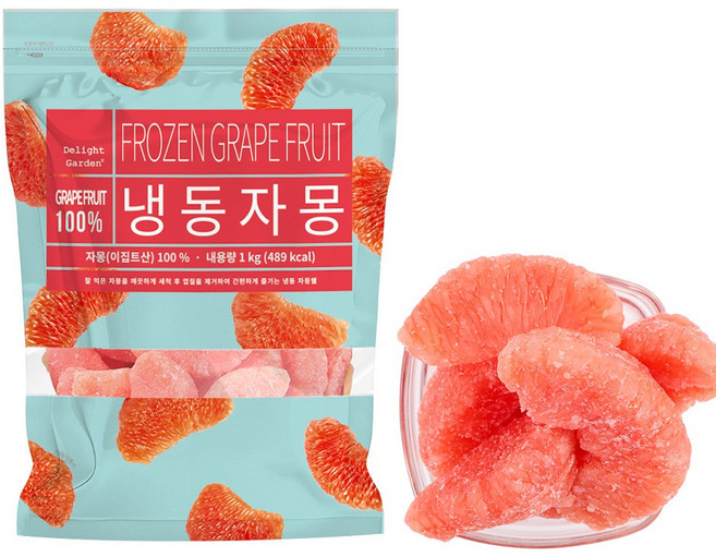 딜라잇가든 냉동 자몽쉘 (중국산 / 자몽:이집트산), 2개, 1kg