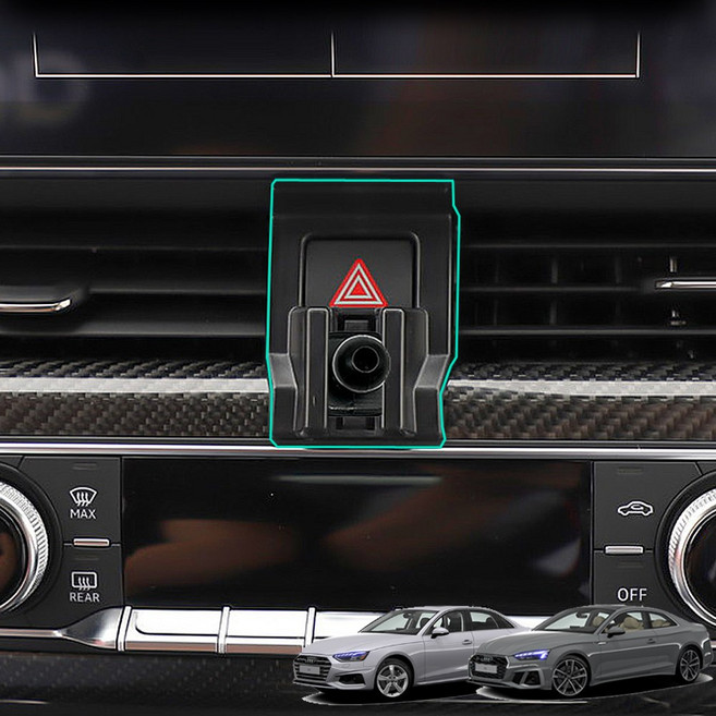 벤비아믹스 A4 A5 휴대폰 거치대 볼 마운트 3D 비상등 대시보드 B9 F5 전용 00831, 블랙, 1개