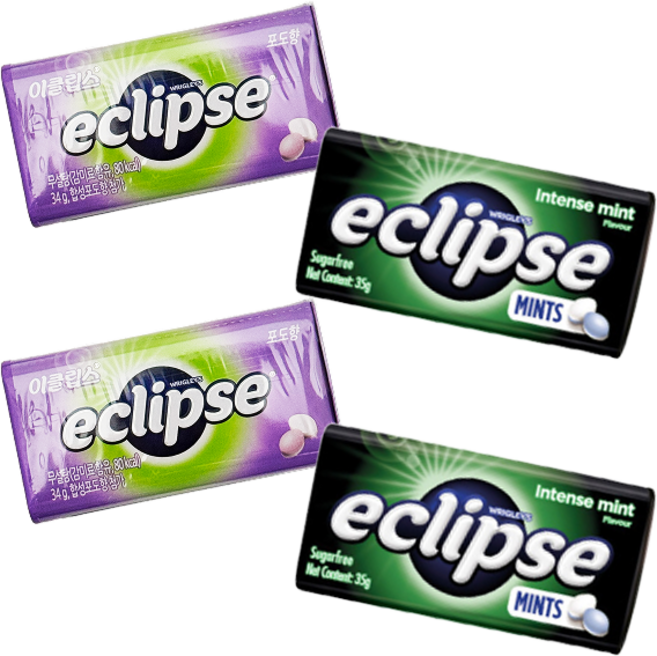이클립스 캔디 포도맛(포도향) +인텐스민트, 2세트, 34g