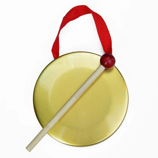 공연용 전통악기 꽹가리 풍물 전통 15cm 사물놀이, 1개, A. 9cm 소형 징 합금 도금 + 징채