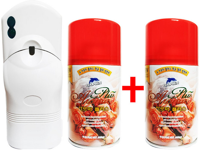 사무실 업소 화장실 향분사기 청향제 방향제 리필 캔 분사기(본품)+리필2개, 본품1개+라벤다향 2개, 1개