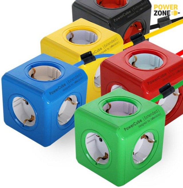 [오늘출고] 파워큐브 익스텐디드 멀티탭5구 1.5M 컬러_선 있는 전선형 /큐브멀티탭/5구멀티탭, C1350BW 블루, 1개