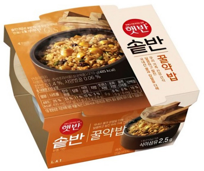 햇반 솥반 꿀약밥, 210g, 15개