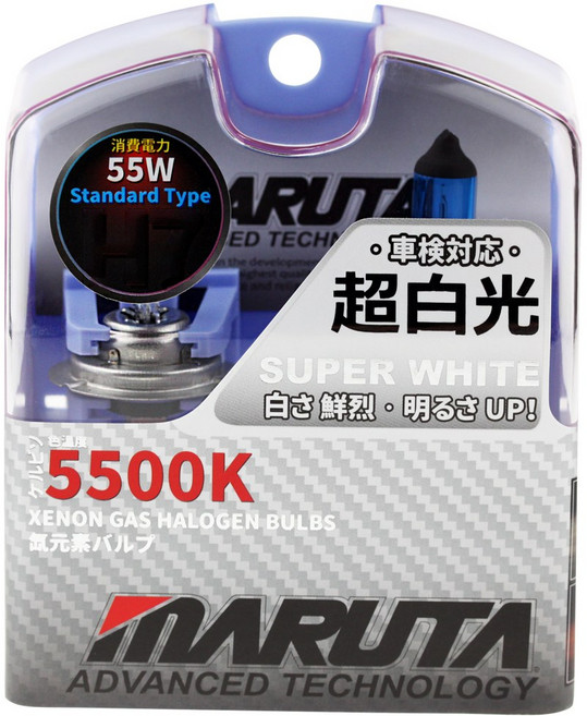 日本 MARUTA 超白光 5500K 鹵素燈泡, 1套, 9004
