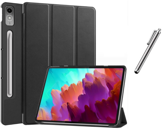 레노버 샤오신 패드 프로 12.7 P12 QHD 호환 스마트 커버 케이스 Xiaoxin Pro Pad 케이스나라, 블랙