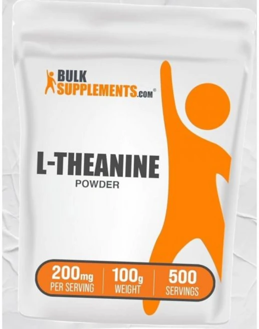 Bulks.com 남성 L테아닌 파우더 아미노산 영양 GABA 가바 셔플리먼트 100g 미주 출고 벌크 서플, 500 Servings (1팩), 1개 - 쿠팡