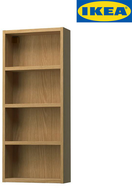 이케아 MALM 4칸 서랍장/수납장, 참나무무늬