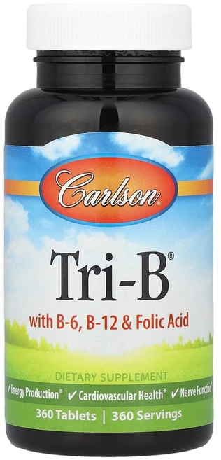 Carlson Labs Tri-B B6 B12 Folic Acid 360정 트리 비, 기본, 1개 - 쿠팡