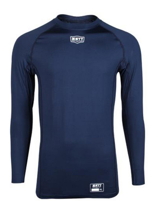 ZETT 제트 BOK-342 라운드 메쉬 언더셔츠 긴팔 (남색) 80~