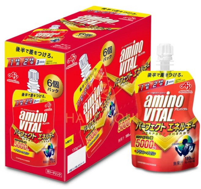 일본 아미노바이탈 5000 퍼펙트 에너지젤 자전거 파워젤 마라톤 아미노산 1박스