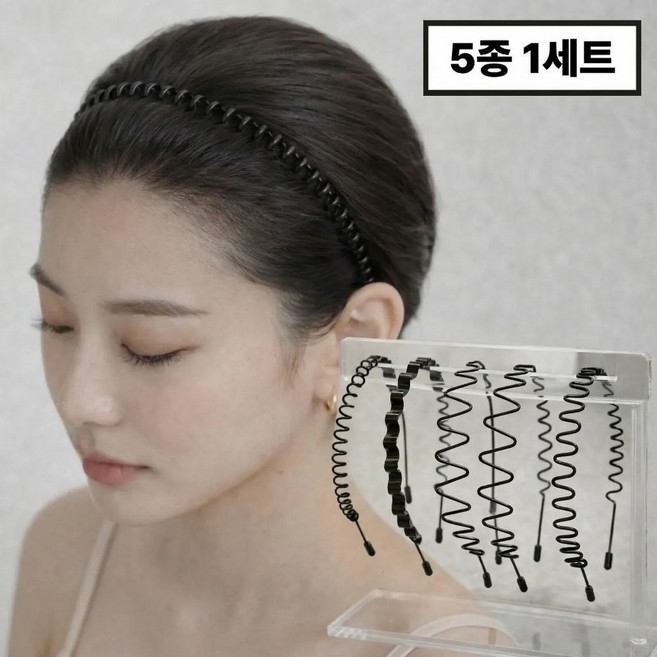 모에파 머리 안아픈 스프링 머리띠 5종 세트
