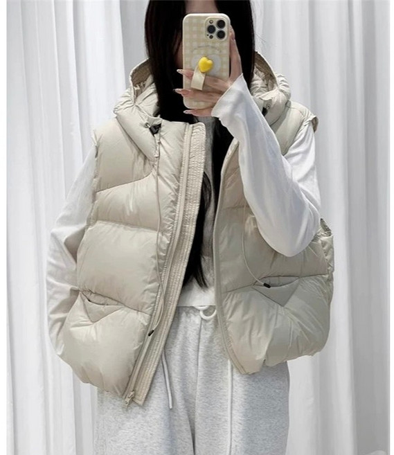 JinG 連帽羽絨棉背心