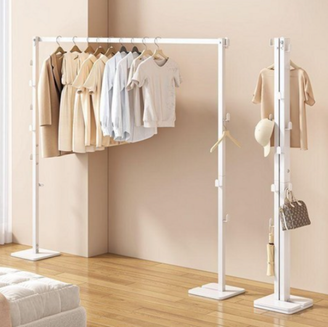 접이식 실내용 빨래건조대 베란다 옷걸이형 옷봉 행거, 옷걸이 120-160