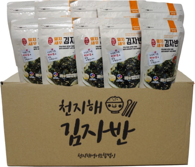 [전남강진]천지해 김자반 멸치새우맛 50g x 10봉, 10개