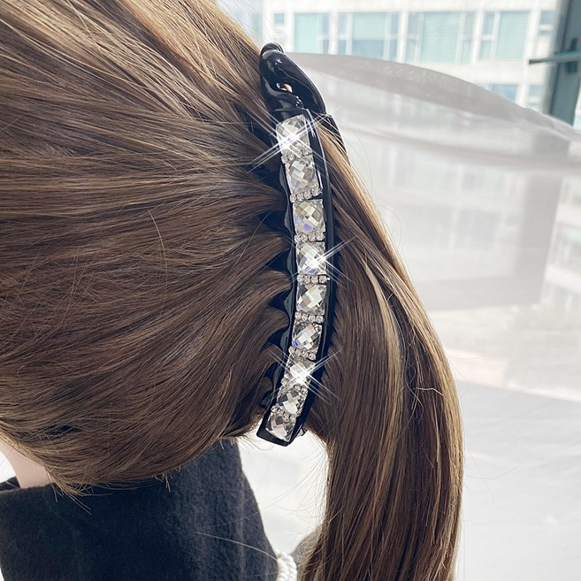 레인걸 국내제작 로맨스큐빅 대형 빗살바나나핀 13.5cm 머리핀 헤어핀 올림머리집게핀(A6491)