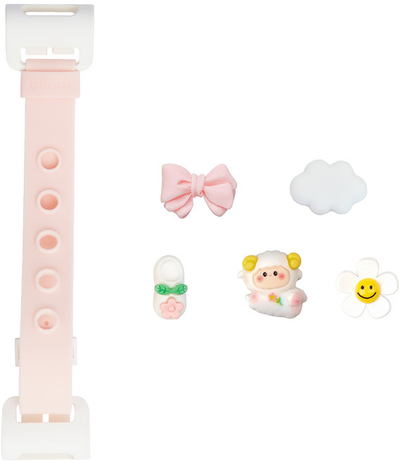 윌비 클립온 소프트 미니 (파츠 5개 세트) - 스마트폰 갤럭시 아이폰 이북 미니 태블릿 실리콘 핸드폰 스트랩 핑거 그립 핸드 홀더 손잡이, 소프트 미니 (핑크) + 핑크 양 세트, 1개