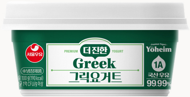 서울우유 대용량 플레인 그릭요거트 한박스 수제프리미엄 그리스전통 유청분리방식 무첨가 무방부제, 4개, 100g
