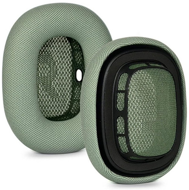 에어팟맥스 이어쿠션 이어패드 업마켓 교체용 캡 한쌍, 그린