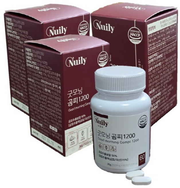 국내산 곰피 쇠미역 곰피추출분말 알긴산 칼륨등 풍부한 무기질 굿모닝곰피 1200 60정 한달분 흑마늘 야관문 베타글루칸 등 프리미엄부원료 7종 SPT영양제, 1세트, 180정