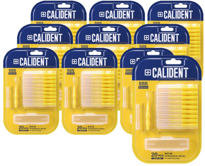 2080 칼리덴트 치간칫솔 마이크로, 0.6mm, 20개입, 10개