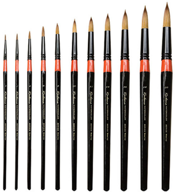 루벤스 720R 수채화 환 붓, 16호, 1개