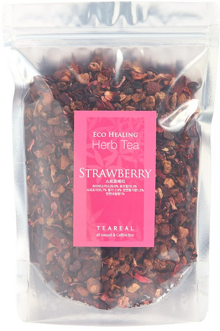 티리얼 블랜딩티 스트로베리 잎차 loose tea, 160g, 1개, 1개입