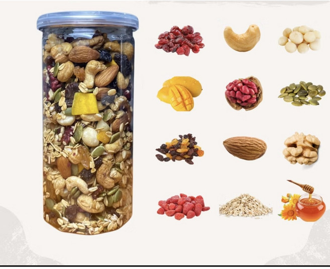 볶은 견과류 믹스 프리미엄 그래놀라 대용량 무첨가 건강 간식 시리얼, 1개, 500g