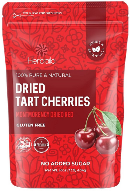 Herbaila 건 타트 체리 Dried Tart Cherries, 454g, 1개