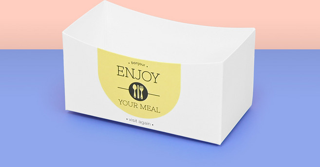 제이팩토리 햄버거 토스트 포장 용기 일회용 종이 트레이 JP-61E, 100개