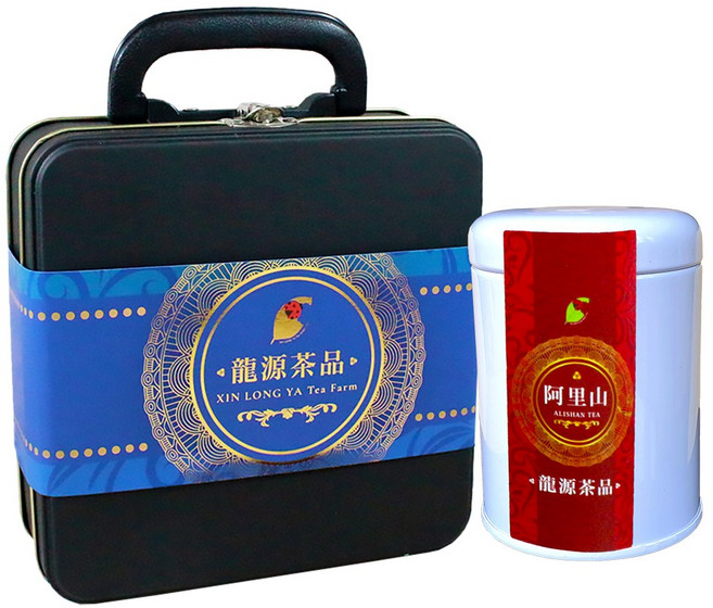 龍源茶品 阿里山高山烏龍茶葉禮盒, 2個, 茶葉30g, 藍色腰封