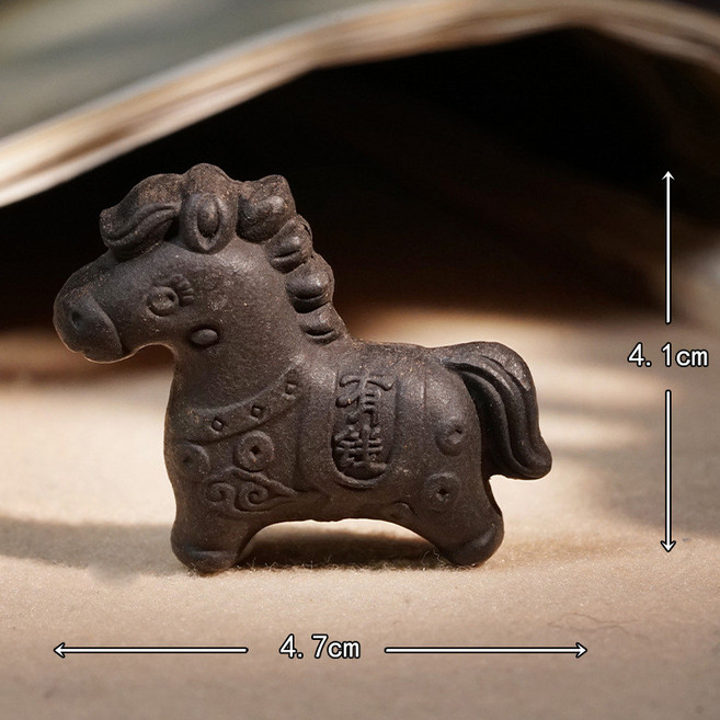 馬上有錢 中號馬掛飾, 中號馬上有錢[裸件]黑, 1個