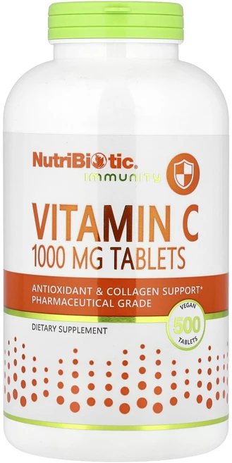 NutriBiotic 면역력 비타민C 1000mg 식물성 정제 500정, NutriBiotic면역력비타민C1000mg식물성정제5, 1개 - 쿠팡