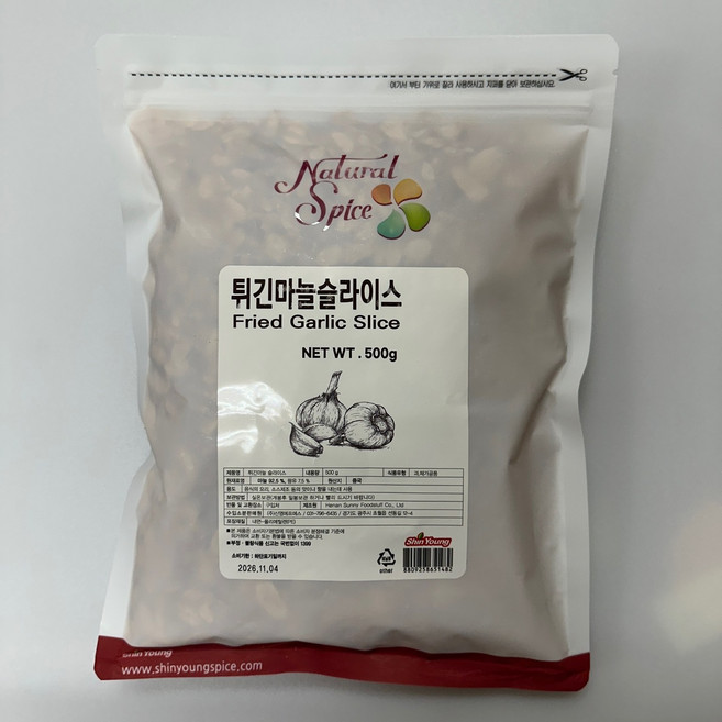 신영 튀긴마늘 슬라이스, 500g, 1개